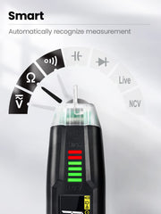 KAIWEETS Multi-function Voltage Tester, Non-Contact Electrical Tester, 600V AC/DC Voltage Test, Sensitivity Electric Voltage Pen with NCV, LED Flashlight, Resistance, capacitance, Diode Testing