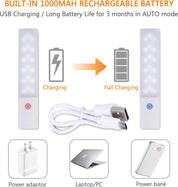 Rechargeable 18 LED Motion Sensor Night Light – Magnetic Strip, Long Battery Life – Ideal for Closet, Cabinet, Stairs, Pantry & More
