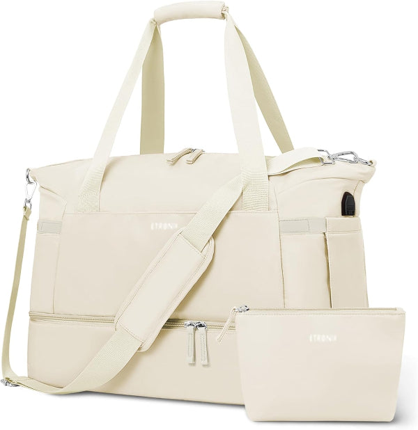 Women’s Travel Gym Duffel Bag 45x36x20 – Cabin, Weekend & Hospital Bag with USB Port