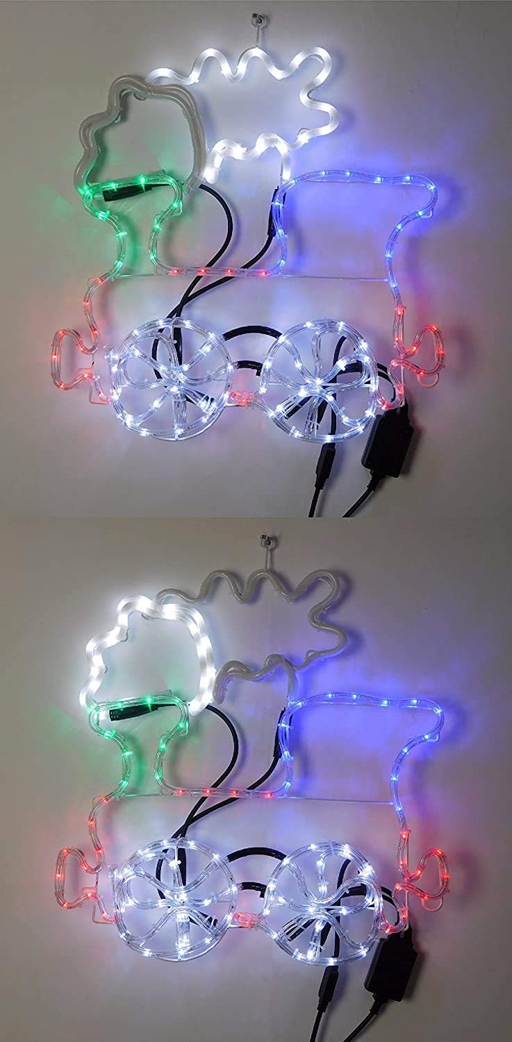 LED Rope Train Light - Multi-Coloured, Adjustable speed control, flexible, 	Mains Powered