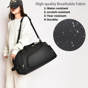 Waterproof Gym Duffel Bag with Shoe Compartment & Wet Pocket for Men and Women