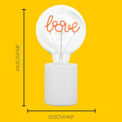 Paladone Disney Mickey Mouse Decorative LED Neon Bulb Lamp - E27 Glass Lightbulb, Officially Licensed Collectible Gift, Fun Light for Bedrooms & Homes, Red
