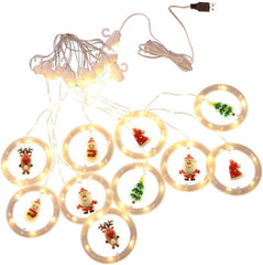 Christmas LED Lights for Home Decor Festive Curtain Holiday Ornament, White, 3.5m