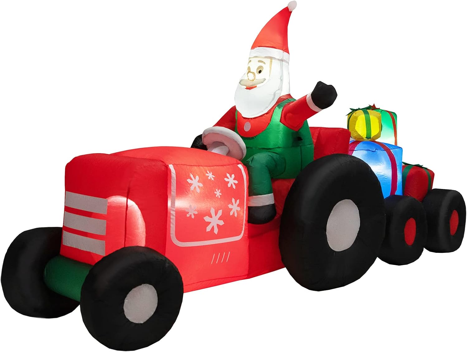 COSTWAY Inflatable Santa Claus with LED Lights – Christmas Decor