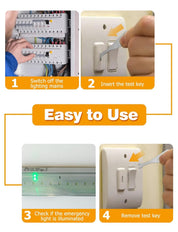 Emergency Light Test Key Set 11 Pack with Braided Key Ring