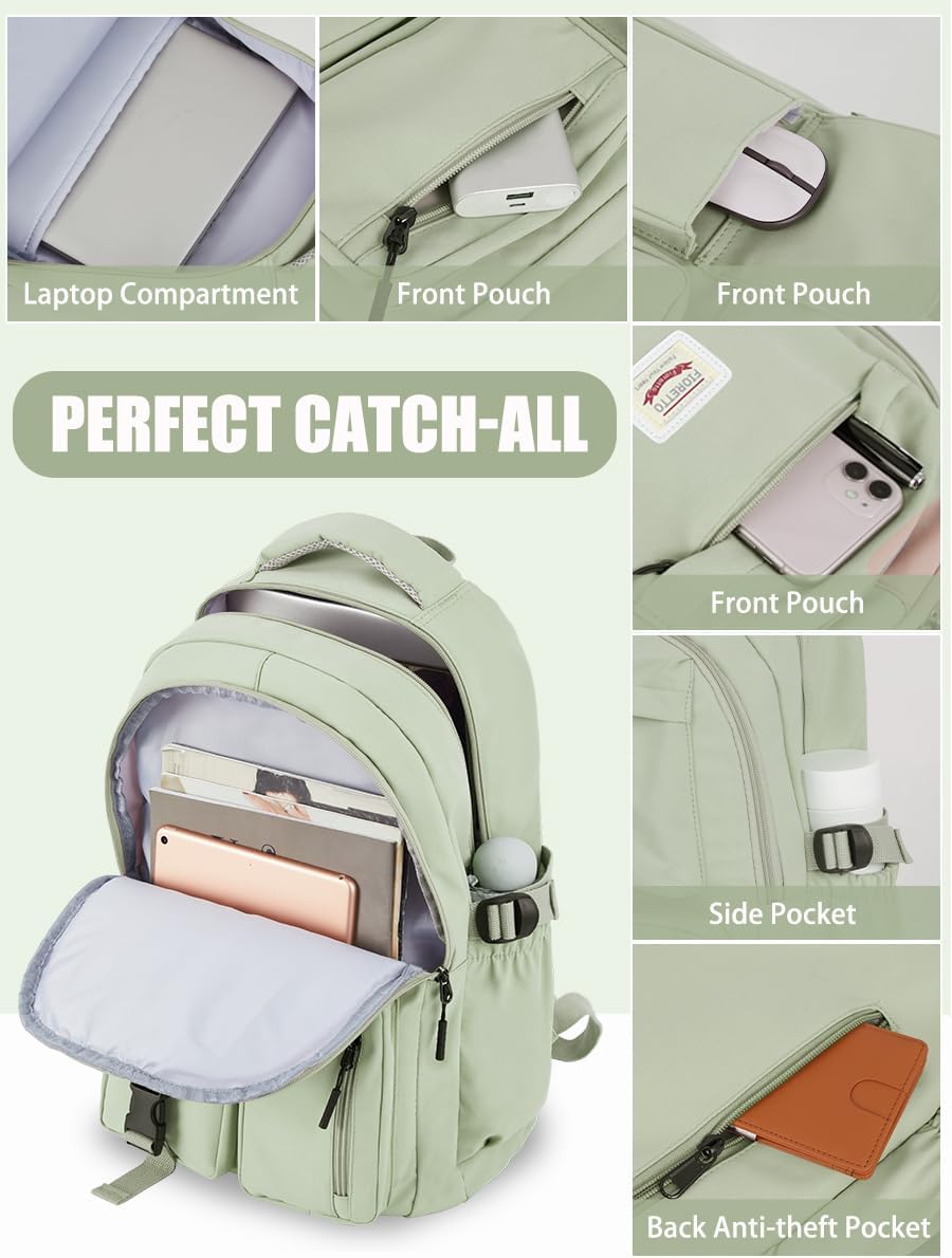 Lightweight School Backpack for Girls – 14" Laptop Rucksack, Travel & College Bag