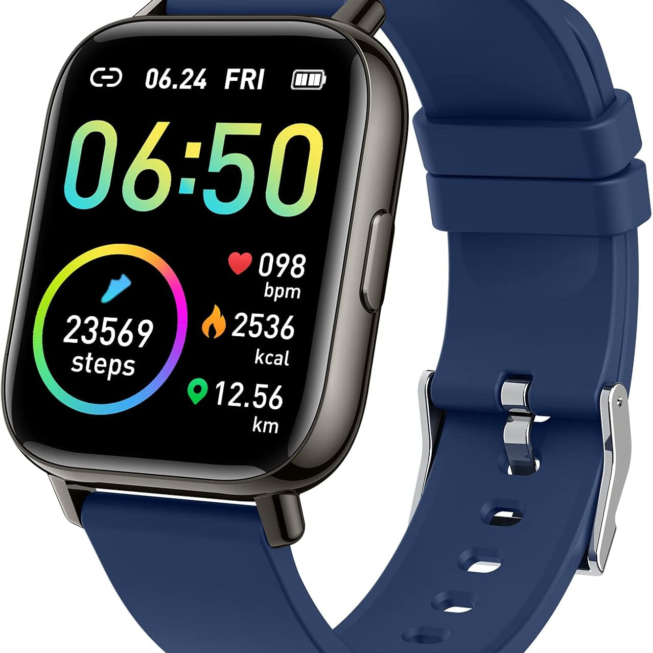 Smart Fitness Watch 1.69" – Heart Rate, Sleep & Step Tracker, IP68 Waterproof