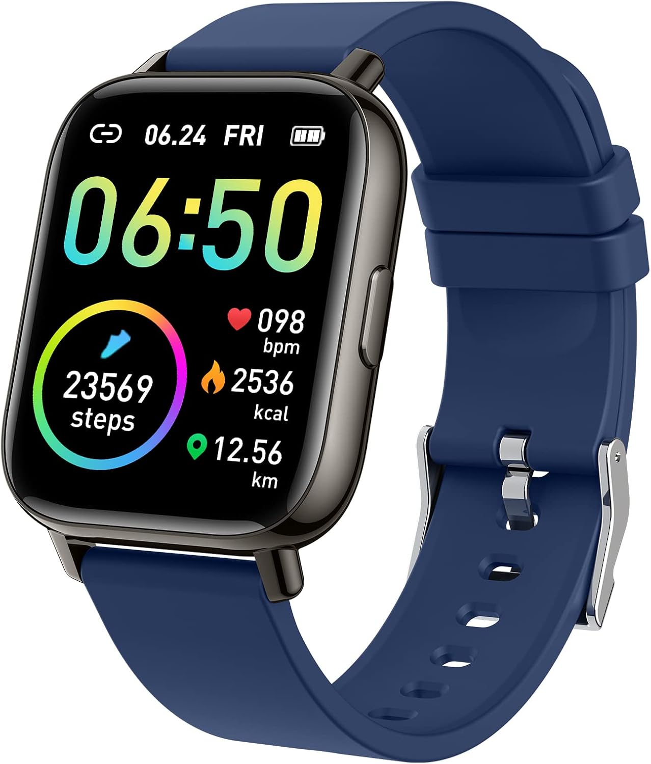Smart Fitness Watch 1.69" – Heart Rate, Sleep & Step Tracker, IP68 Waterproof