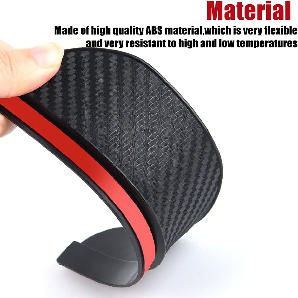 1 Pair Car Side Mirror Rain Guards – Smoke Carbon Fiber Eyebrow Covers for SUV/Truck