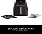 Air Fryer MAX PRO 6.2L – Family Size Digital Air Fryer with Non-Stick Drawer, Bake, Roast, Fry, Dishwasher Safe – Black & Copper