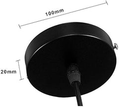 10cm Black Ceiling Tray with Accessories, Durable Metal Mount for Lighting Fixtures