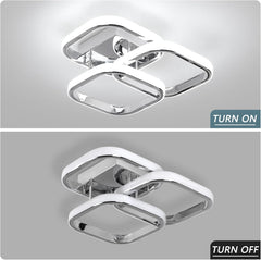 Ceiling light fixture with 'Turn On' and 'Turn Off' labels on a gray background
