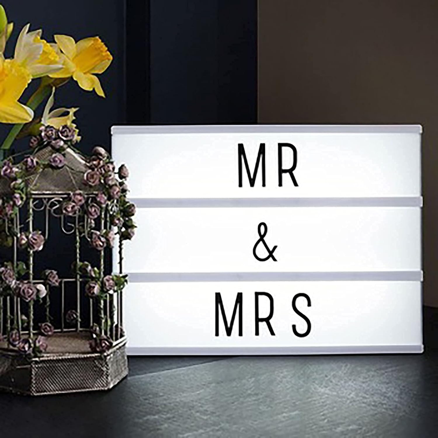 A4 Cinematic Light Box LED Sign with 159 Letters & Emojis