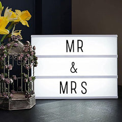 A4 Cinematic Light Box LED Sign with 159 Letters & Emojis