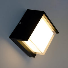 12W Black Modern LED Sconce IP54 Indoor/Outdoor Round Wall Light Warm White 3000K (WL-C-RD-WW)