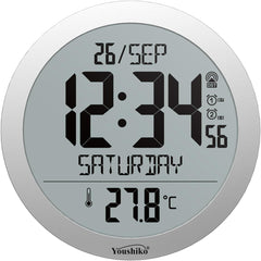 Large Radio Controlled Wall Clock Premium Quality, Temperature Display