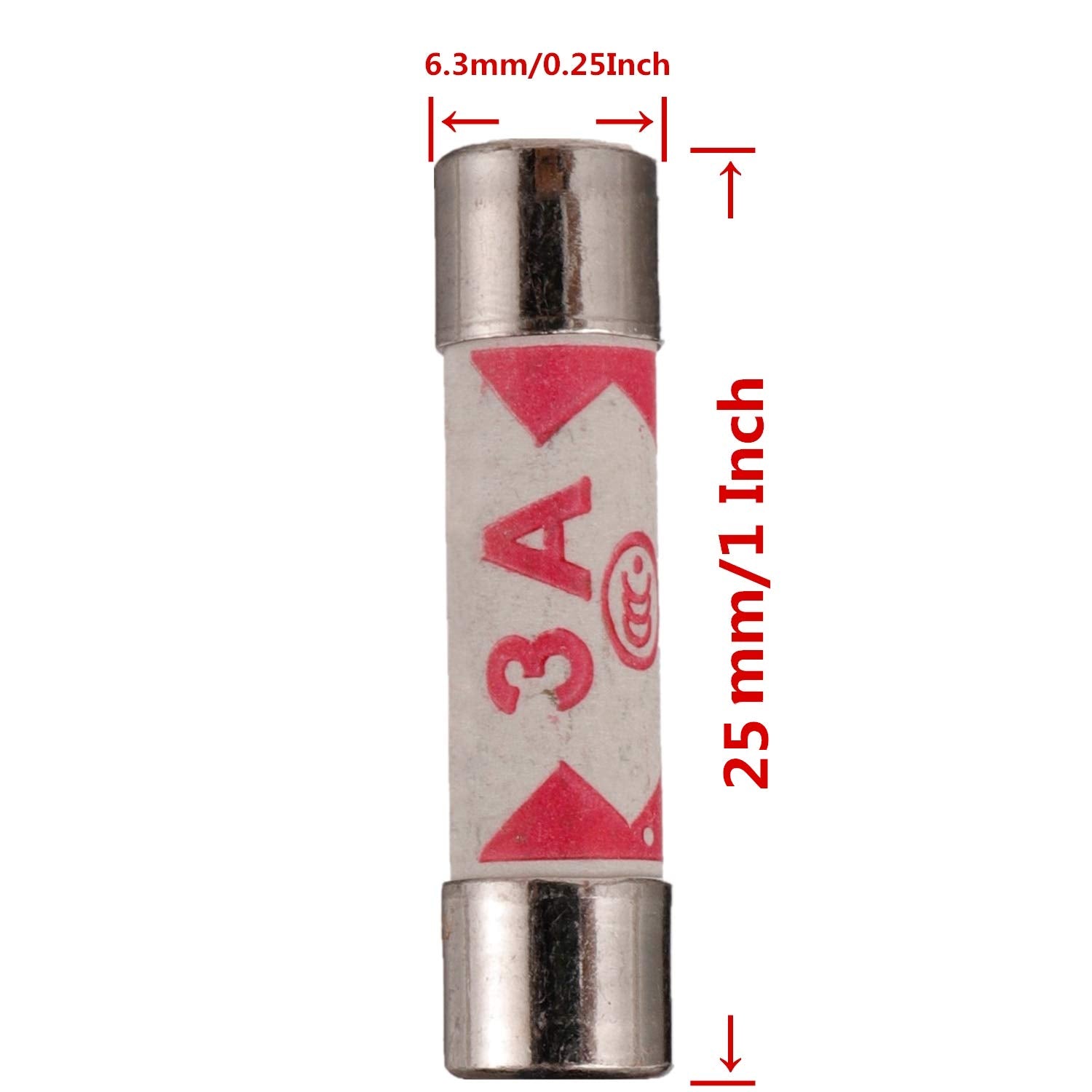 BOJACK 4 Values 120 pcs 3 5 10 13 A amp 240 V Volt Household Mains Plug Fuse 6.3x25 mm 0.25x1Inch BS1362 Ceramic Tube Cartridge Fuses Assortment Kit packag in a Clear Plastic Box