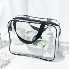 2 Pcs Clear Toiletry Bags – Large Waterproof Transparent Makeup & Travel Organizers