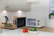 17L 700W Cream Solo Microwave with 5 Power Levels, Timer & Defrost