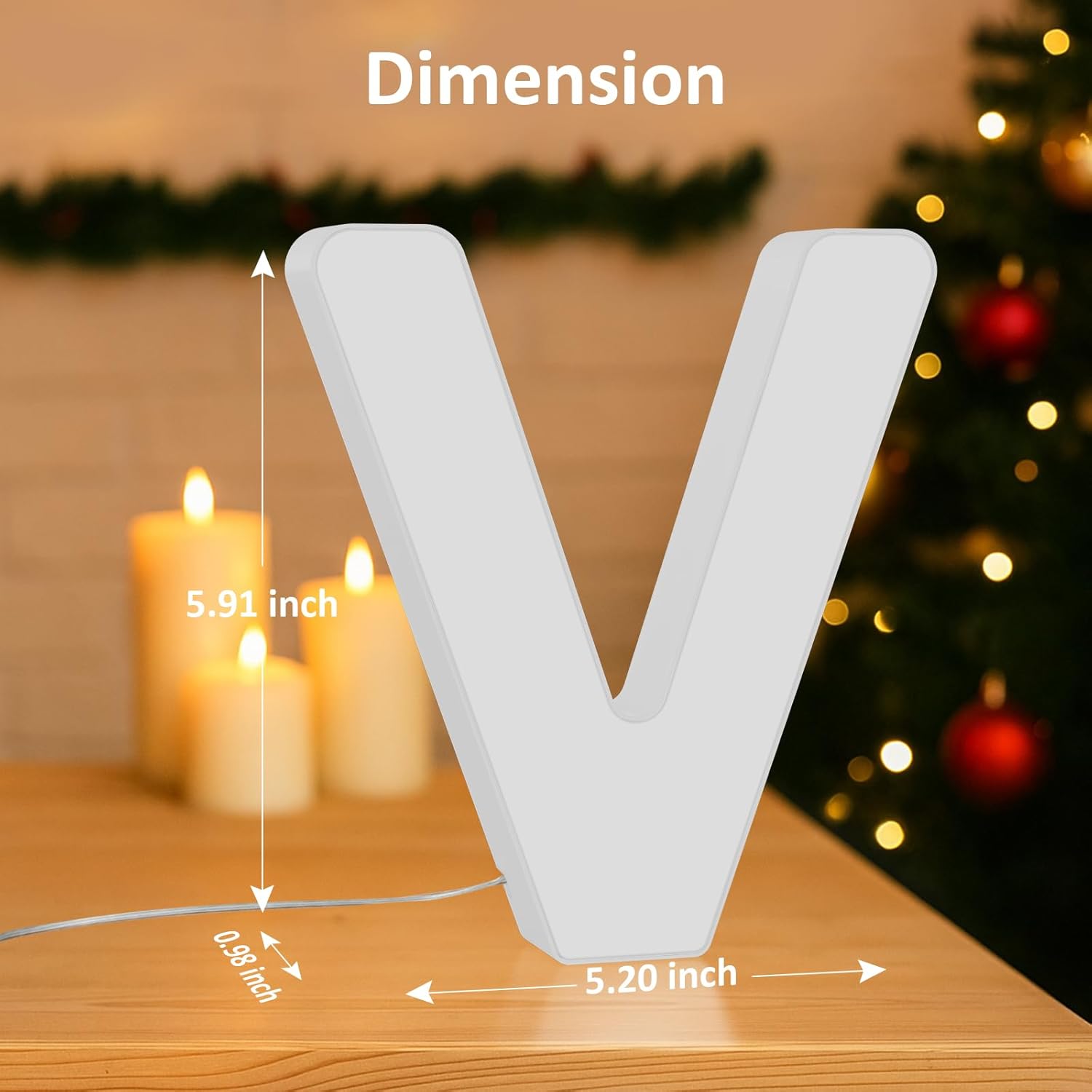 LED Letter V Colour Changing USB Night Light