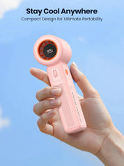 Portable Turbo Handheld Fan 5000mAh Digital Display