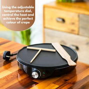 Marco Paul 12" Non-Stick Electric Crepe & Pancake Maker 1000W – Adjustable Temperature