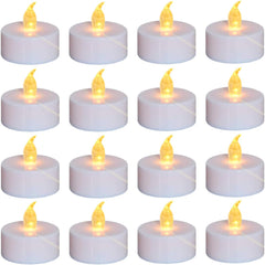 24-Pack Battery Operated Flameless Tea Lights – Realistic Flickering, Warm Yellow