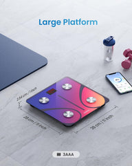 RENPHO Body Fat Scale Bluetooth - Digital Smart BMI Scale & Body Composition Monitor with App, Bathroom Weight Scale, Red