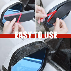 1 Pair Car Side Mirror Rain Guards – Smoke Carbon Fiber Eyebrow Covers for SUV/Truck