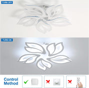 65W LED Ceiling Light 5850LM, 5-Light Modern Acrylic Flower Design, Cool White 6500K Fixture for Living Room, Bedroom, Kitchen