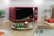 17L 700W Red Manual Microwave with 5 Power Levels & Defrost