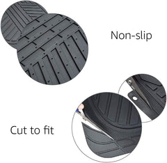 Basics 4-Piece Heavy Duty PVC Floor Mats with Cargo Liner – All-Weather, Black