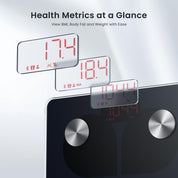 USB Rechargeable Smart Body Fat Scales – Digital Bluetooth Bathroom Weighing Scale with Baby Mode, BMI & Body Composition Monitor