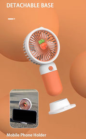 Handheld Fan – Hand Held Fan Rechargeable – Mini Portable Fans Handheld USB Rechargeable Fans with 3 Speeds – Battery Operated Mini Desk Cooler – Hand Held Travel Cooler (Yellow/Green)