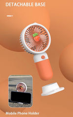 Handheld Fan – Hand Held Fan Rechargeable – Mini Portable Fans Handheld USB Rechargeable Fans with 3 Speeds – Battery Operated Mini Desk Cooler – Hand Held Travel Cooler (Yellow/Green)