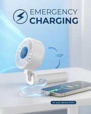 4000mAh Foldable Handheld Fan with LED Display