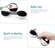 Joy Life High Contrast Baby Rattle Toys – Soft Sensory Gift for Newborns, Boys & Girls 0–12 Months
