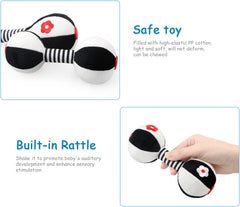 Joy Life High Contrast Baby Rattle Toys – Soft Sensory Gift for Newborns, Boys & Girls 0–12 Months