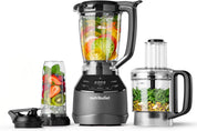 Triple Prep System – Jug Blender, Personal Blender & Food Processor in One – Crushes Ice & Frozen Fruit – For Smoothies & Juices – Black
