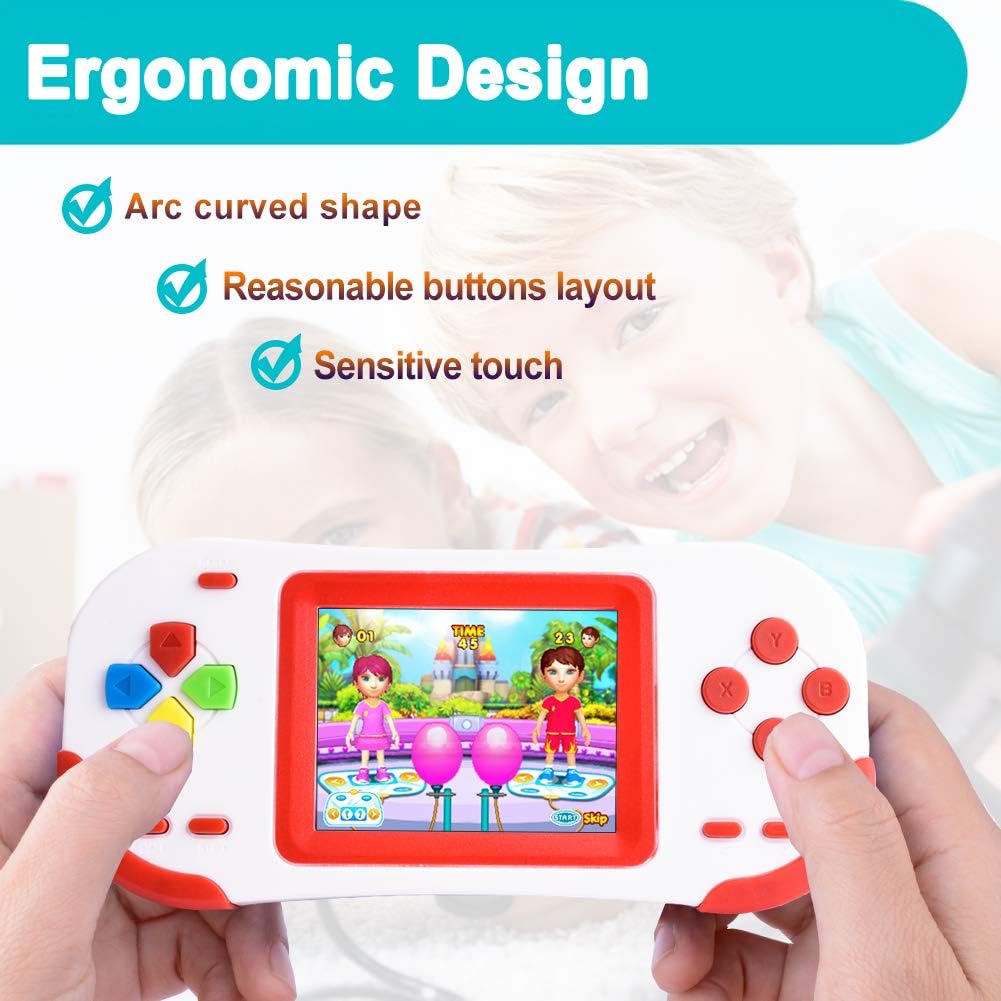 16 Bit Handheld Game Console – 220 Built-in Retro HD Games, 3.0" Screen, Gift for Kids & Adults