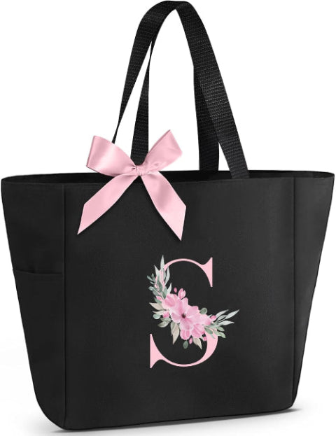 A-Z Initial Personalized Tote Bag – Waterproof Gift for Women, Moms, Teachers & Bridesmaids