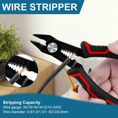 Wire Cutters, 3 in-1 Cable Cutters for 10-20 AWG Stranded, Hidden Spring, Non-Slip Handle, Safety Lock, Side Cutter for Electronics, Electrical Repair, Appliance, DIY, Circuit Boards