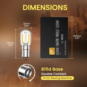 DoRight 2W LED T22 B15 Mini Bulb Warm White 2700K (2 Pack)