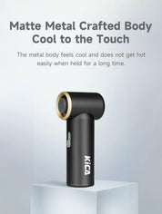Kica Portable Mini Handheld Fan, 3000mAh USB Rechargeable fan,Powerful Airflow Desk Fan with14h Working Time,Metal Shell Feels Cool,Slider Speed Adjustment,for Home Office Bedroom Outdoor Travel-Black