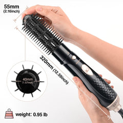 Hair Dryer Brush – 4-in-1 Hot Air Styler, Lightweight Blow Dry Brush for Short Hair