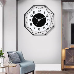 13-Inch Modern Metal Wall Clock, Silent Non-Ticking Quartz Clock for Home & Office Décor
