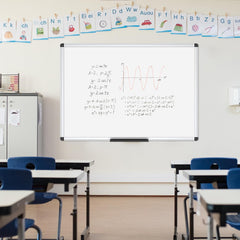 Magnetic Whiteboard with Silver Aluminium Frame, 90x60cm Dry Erase Board
