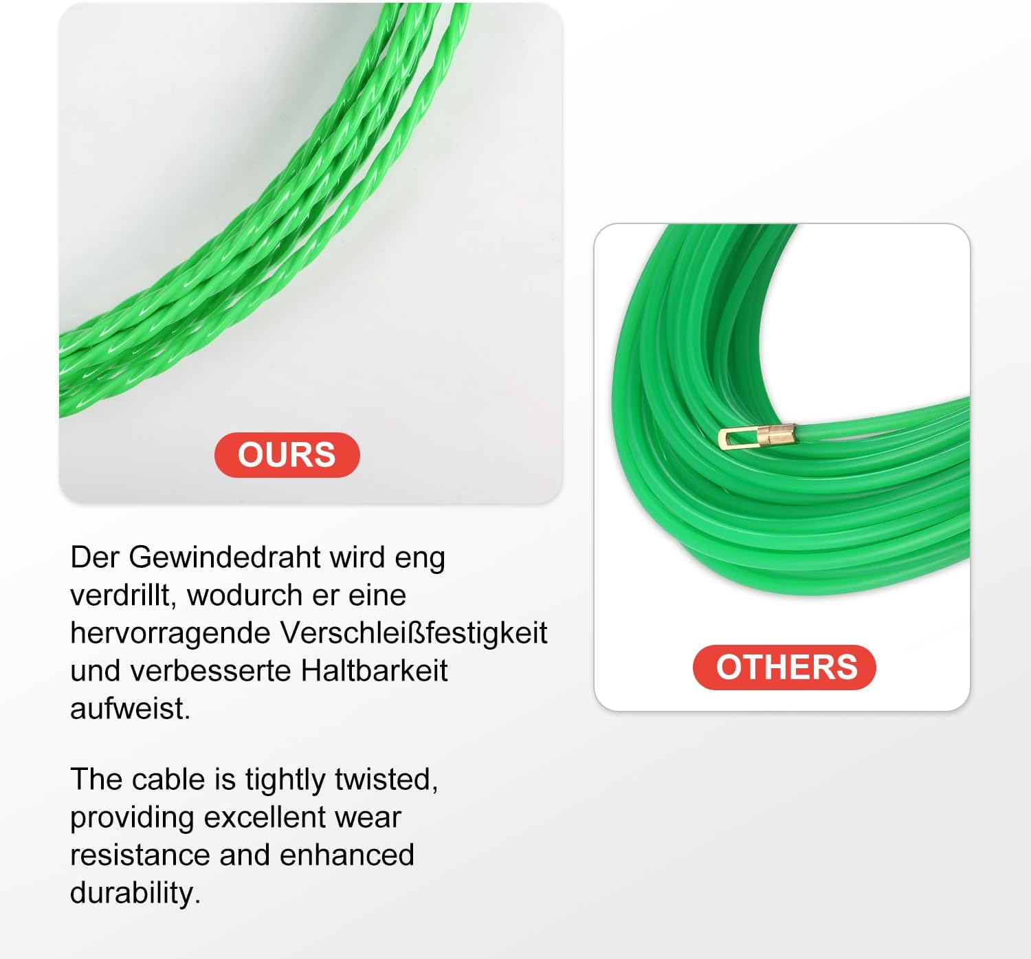 12m Fish Tape Cable Puller 4.0mm Wire Tool