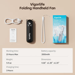 3 in 1 Foldable Handheld Mini Fan with Power Bank