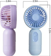 Mini Portable Fan 3 Pack, Cute Handheld Battery Operated Lightweight Personal Fan With 3 Speeds and USB Rechargeable Eyelash Design for Girls, Kids, Women, Men - Office, Outdoor, Travel, Camping